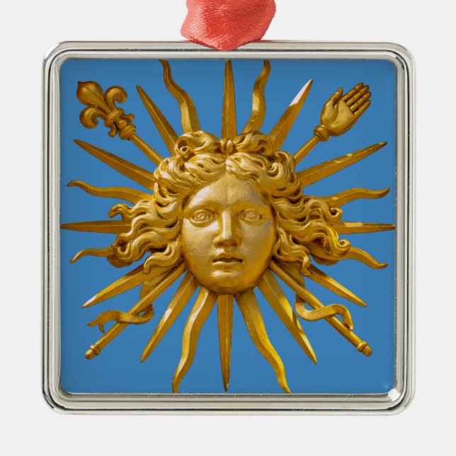 Symbol of Louis XIV the Sun King Metal Tree Decoration (Front)