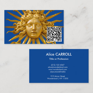 Symbol of Louis XIV the Sun King - QR Code Business Card