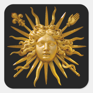 Symbol of Louis XIV the Sun King Square Sticker