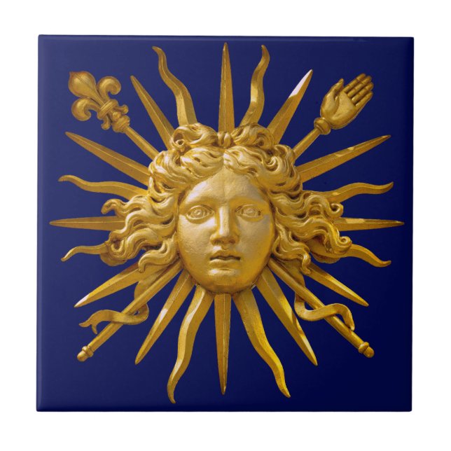Symbol of Louis XIV the Sun King Tile (Front)