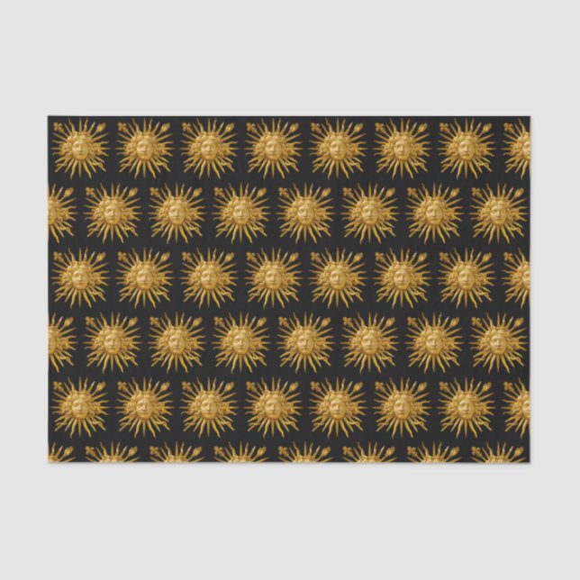 Symbol of Louis XIV the Sun King Tissue Paper (Front)