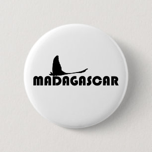 Symbol of Madagascar - Comet Moth, travel 6 Cm Round Badge