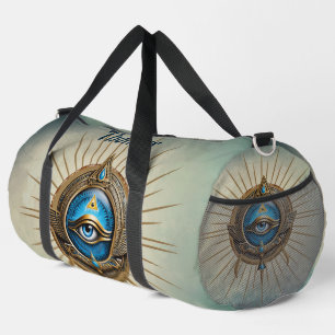 Symbol of the Egyptian allseeing eye, Duffle Bag