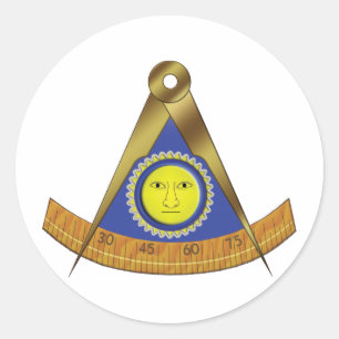 SYMBOL OF THE PAST MASTER CLASSIC ROUND STICKER