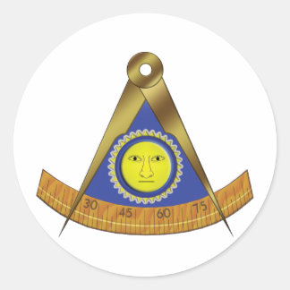 SYMBOL OF THE PAST MASTER CLASSIC ROUND STICKER