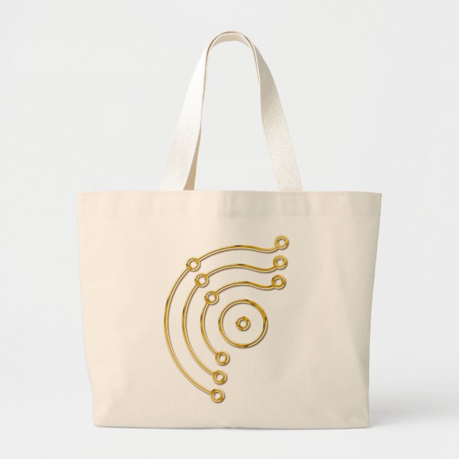 Symbol RUNA / GOLD Large Tote Bag (Front)