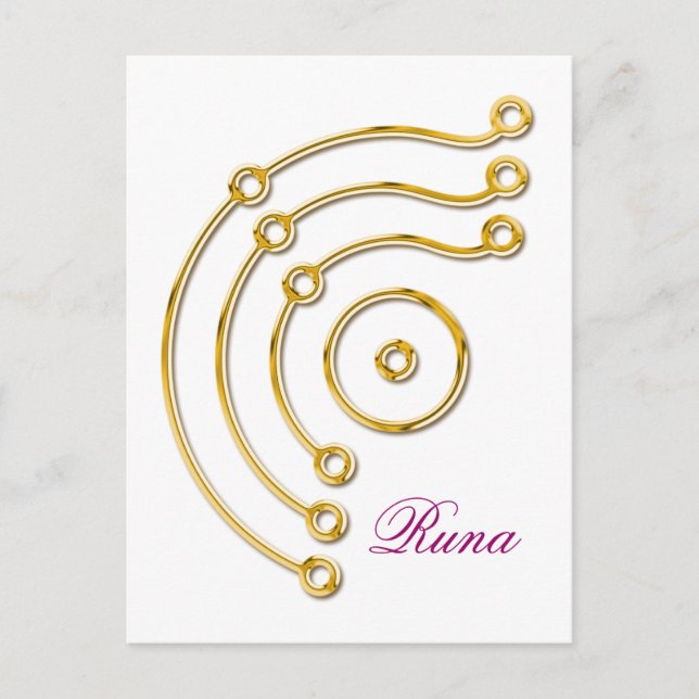 Symbol RUNA / GOLD, Runa Postcard (Front)