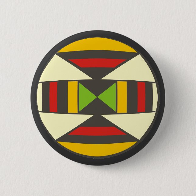 Symbol Schild Afrika shield africa 6 Cm Round Badge (Front)