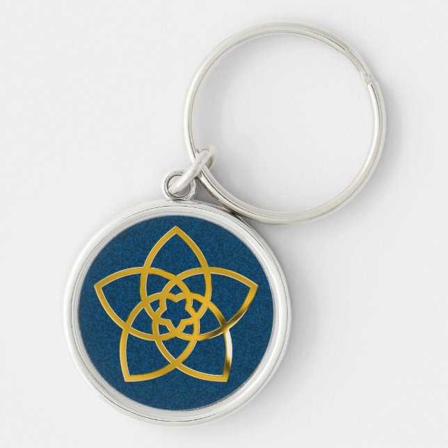 Symbol Venus Flower / GOLD Key Ring (Front)
