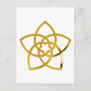 Symbol Venus Flower / GOLD Postcard