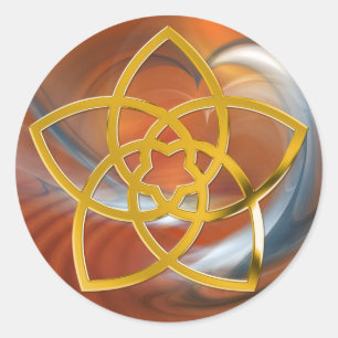 Symbol Venus Flower / GOLD way to heaven Classic Round Sticker