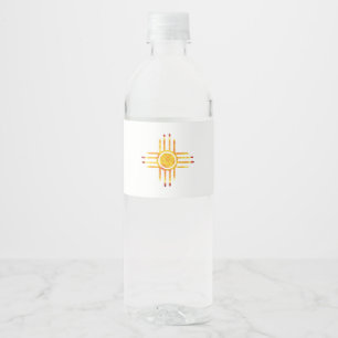 Symbol Zia Sun Gift Idea Water Bottle Label