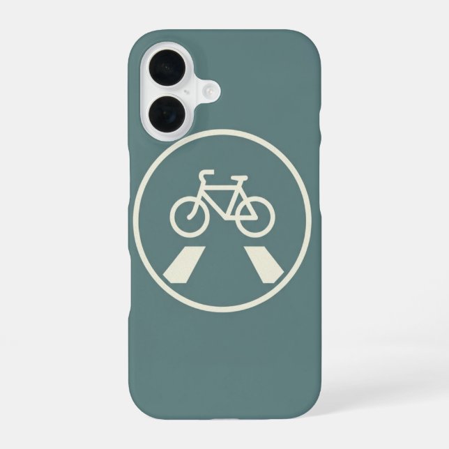Symbole de Piste Cyclable Rétro iPhone 16 Case (Back)