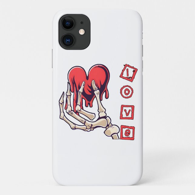 Symbolic Love Skeleton Hand Offering Heart Case-Mate iPhone Case (Back)