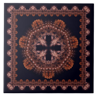 Symbolic magical cross fractal pattern tile
