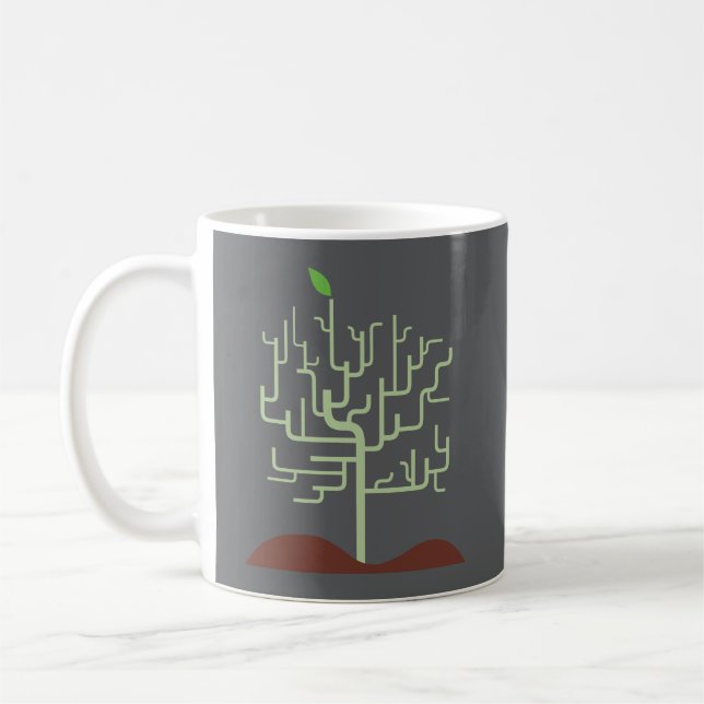 Symbolic Metamorphosis Growth Design  Coffee Mug (Left)