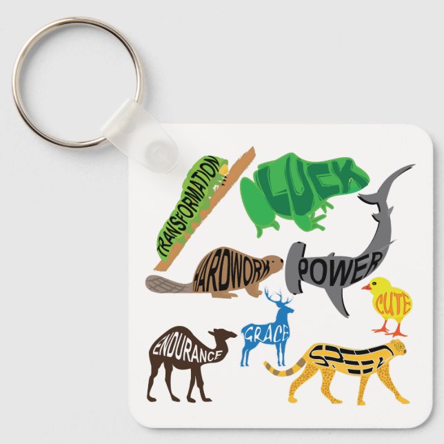 Symbolism of Animals Key Ring (Front)