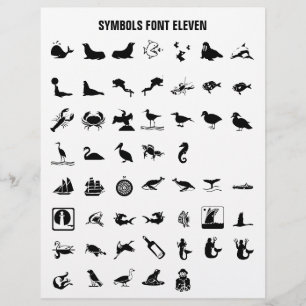 SYMBOLS 11 - Zazzle Font Sample Letterhead