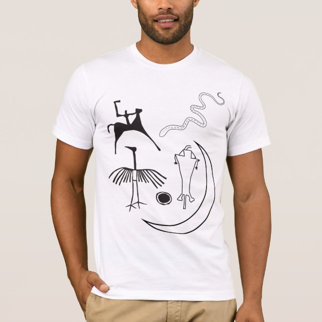 Symbols and Animal Petroglyphs T-Shirt (Front)