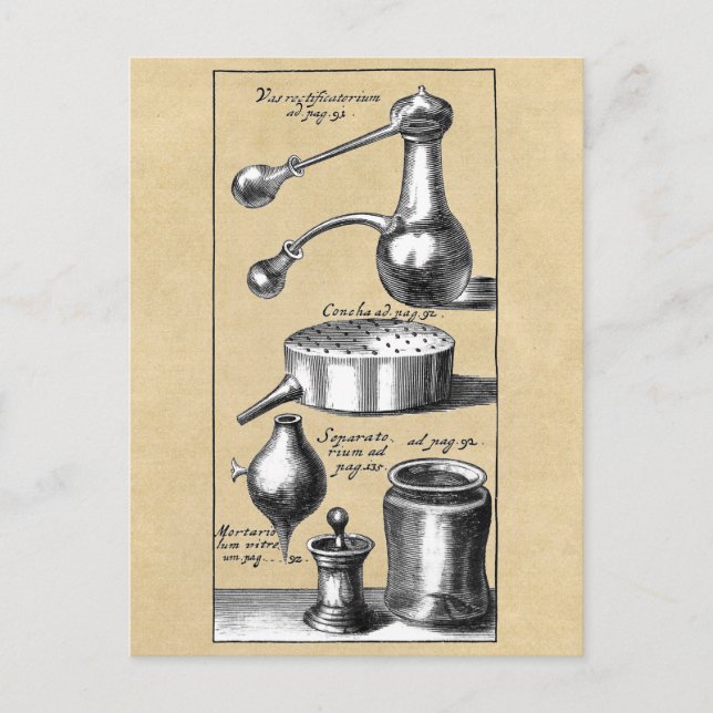 Symbols and Tools of An Alchemist Postcard (Front)