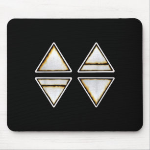Symbols earth air fire water wicca nature paganism mouse pad