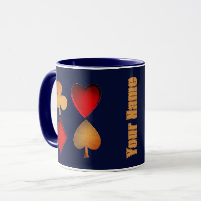 symbols for card game,personalised mug (Front Left)