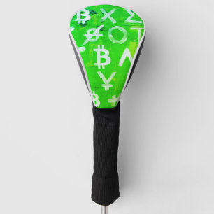 Symbols of Bitcoin (Bright Profit Green - 1) Golf Head Cover