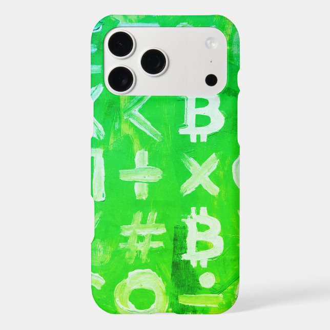 Symbols of Bitcoin (Bright Profit Green - 2) (Back)