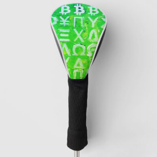 Symbols of Bitcoin (Bright Profit Green - 7) Golf Head Cover