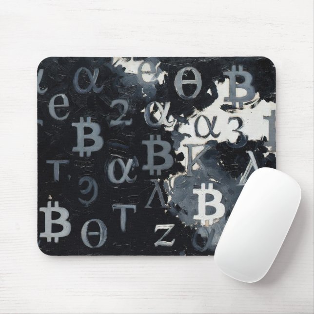 Symbols of Bitcoin (Style: 11) Laptop Sleeve Mouse Pad (With Mouse)
