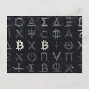 Symbols of Bitcoin (Style: 13) Postcard