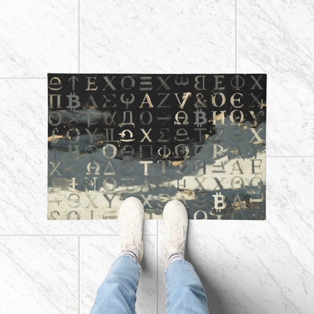 Symbols of Bitcoin (Style: 14) Doormat (Indoor)