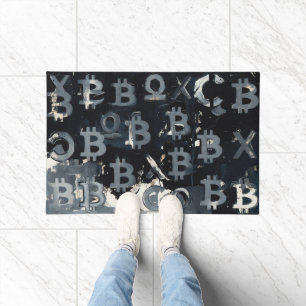 Symbols of Bitcoin (Style: 15) Doormat
