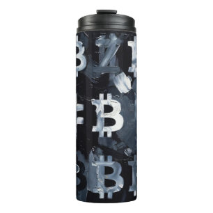 Symbols of Bitcoin (Style: 2) Thermal Tumbler
