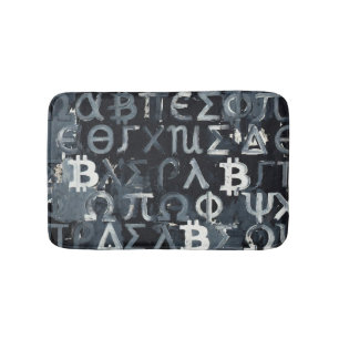 Symbols of Bitcoin (Style: 5) Bath Mat