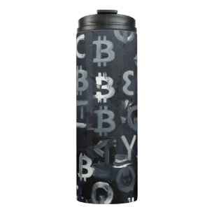 Symbols of Bitcoin (Style: 7) Thermal Tumbler