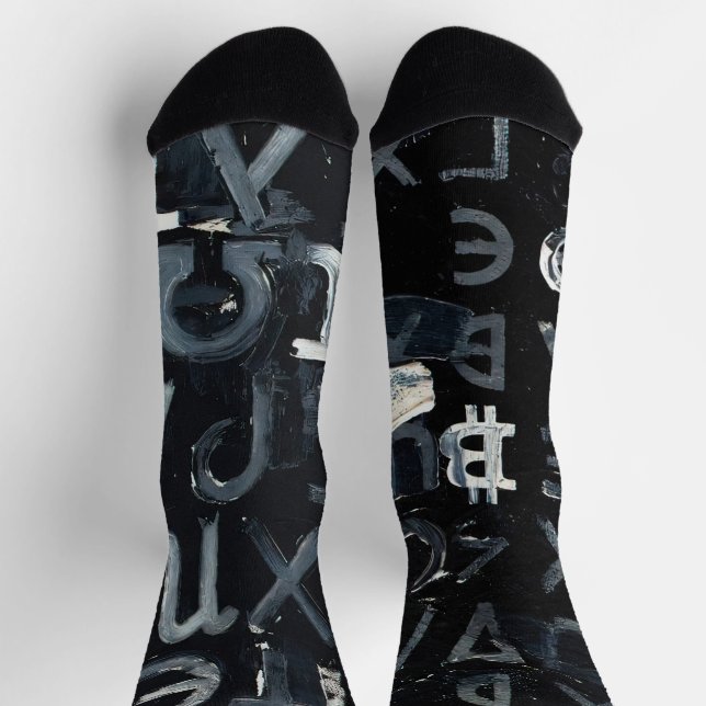 Symbols of Bitcoin (Style: B) Socks (Top)