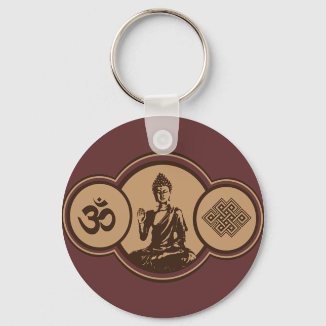 Symbols Of Buddha Keychain (Front)