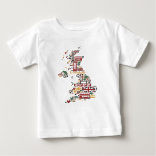 Symbols of England Map Baby T-Shirt