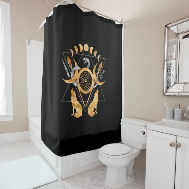 Symbols of Hecate Shower Curtain (In Situ)