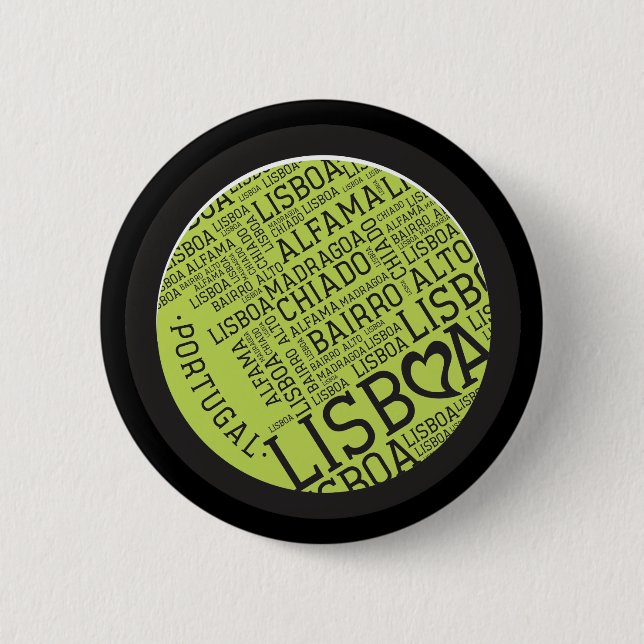 Symbols of Portugal - Lisbon Lisboa 6 Cm Round Badge (Front)