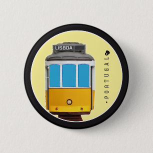 Symbols of Portugal - Lisbon Tramway 6 Cm Round Badge