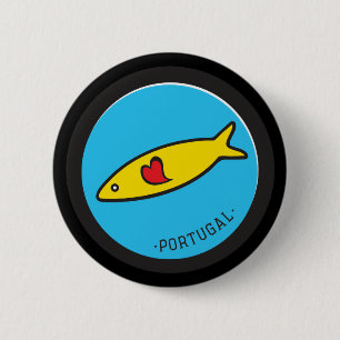 Symbols of Portugal - Sardine Nr. 02 6 Cm Round Badge