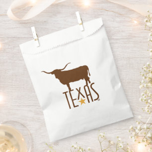 Symbols of Texas, Longhorn, brown Favour Bags