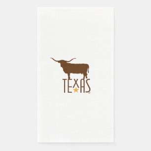 Symbols of Texas, Longhorn, brown Napkin