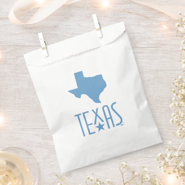 Symbols of Texas, state of Texas, blue Favour Bags (Clipped)