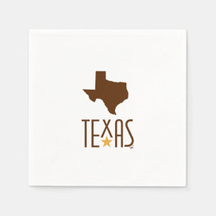 Symbols of Texas, State of Texas, brown Napkin