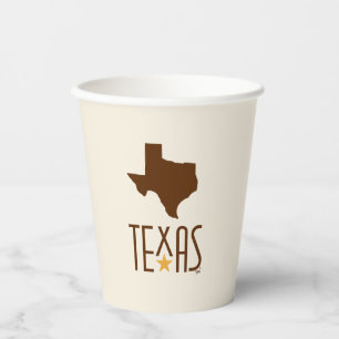 Symbols of Texas, State of Texas, brown Paper Cups