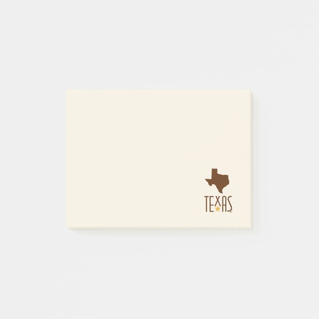 Symbols of Texas, State of Texas, brown Post-it Notes (Front)
