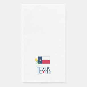 Symbols of Texas, Texas Flag and Yellow Rose, sml Napkin